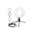 Ring Light De Mesa Iluminador De Led Tripé 6 Polegadas 16cm Sem Embalagem - Realeza Prime