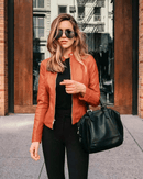 Jaqueta de Couro Feminina Zara - Moda Inverno - Realeza Prime