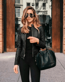 Jaqueta de Couro Feminina Zara - Moda Inverno - Realeza Prime