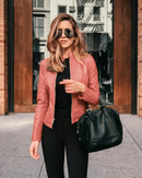 Jaqueta de Couro Feminina Zara - Moda Inverno - Realeza Prime